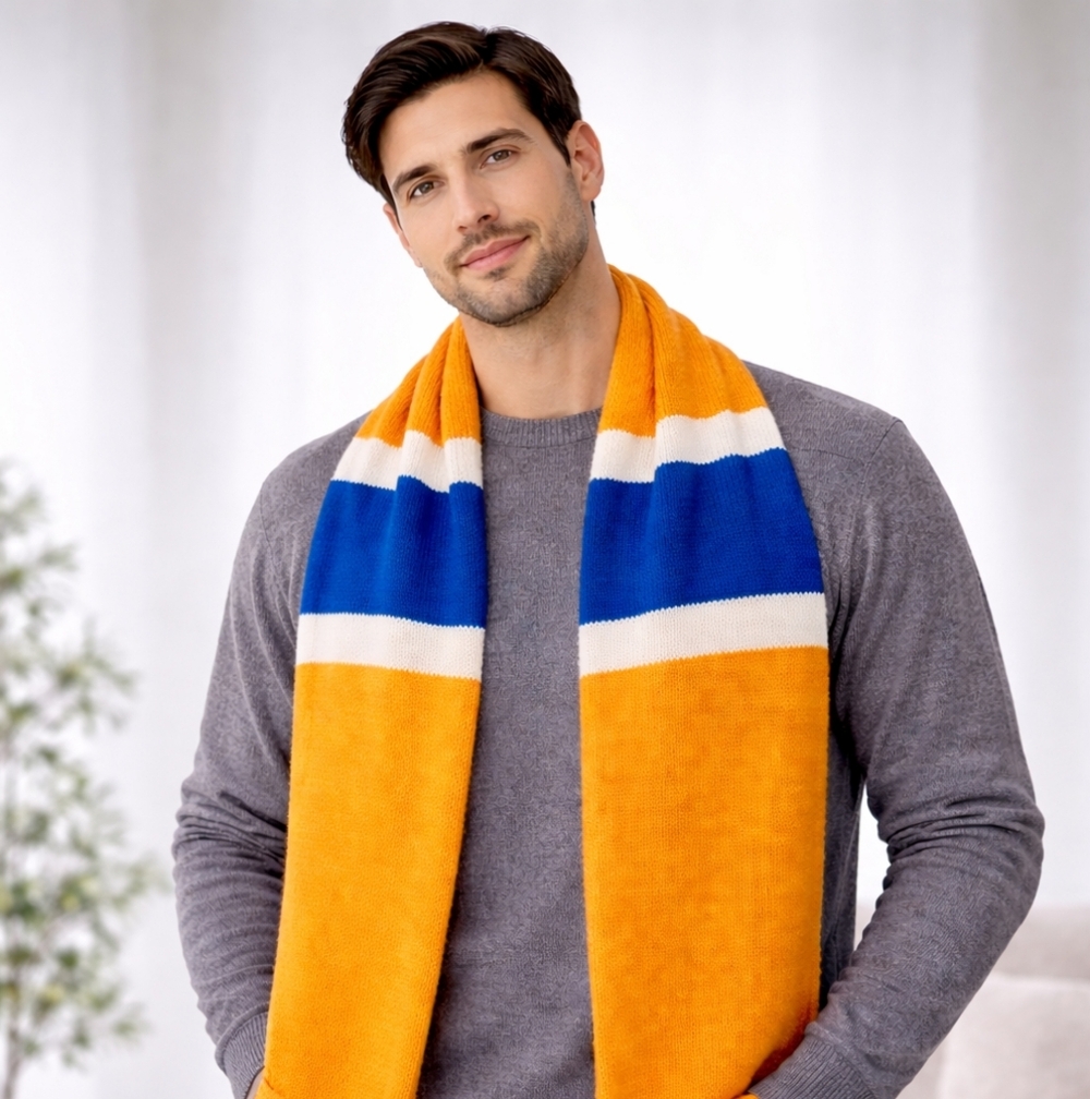🔥 Budweiser Hand-Warmer Scarf – Sleeve-Style Openings at Both Ends – One Size